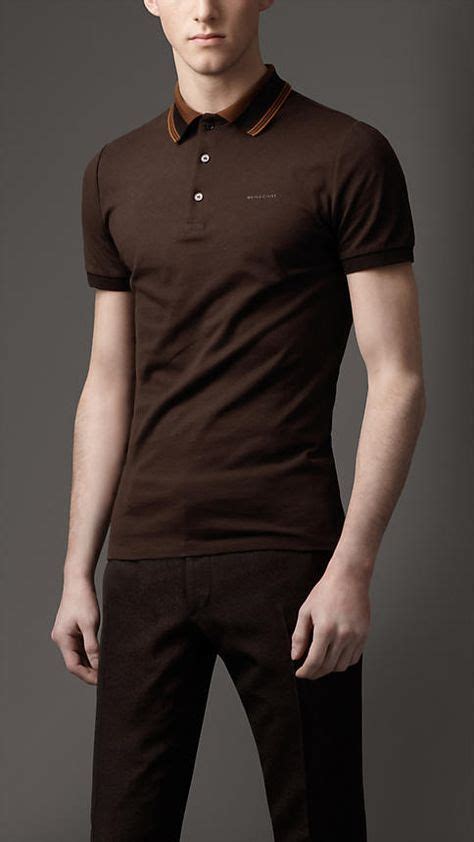 burberry brown polo shirt|Burberry polo t shirt men.